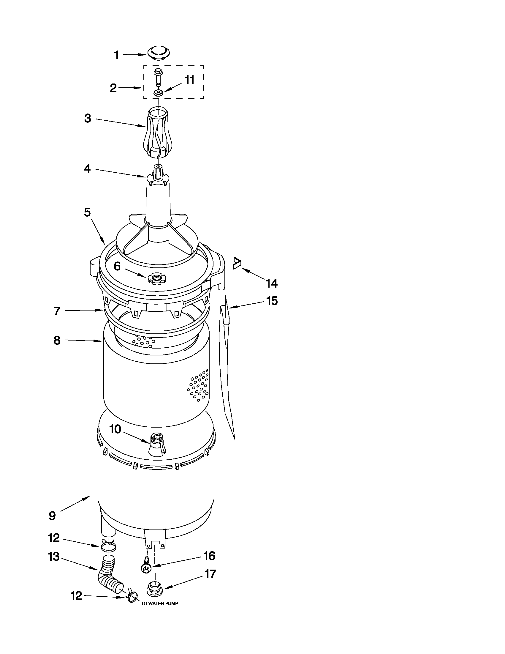 Tub and basket parts