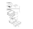 Ikea IK8RXDGMXS00 shelf parts diagram