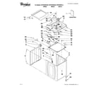 Whirlpool WTW7800XW3 top and cabinet parts diagram