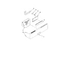 Ikea IUD9500WX4 control panel and latch parts diagram