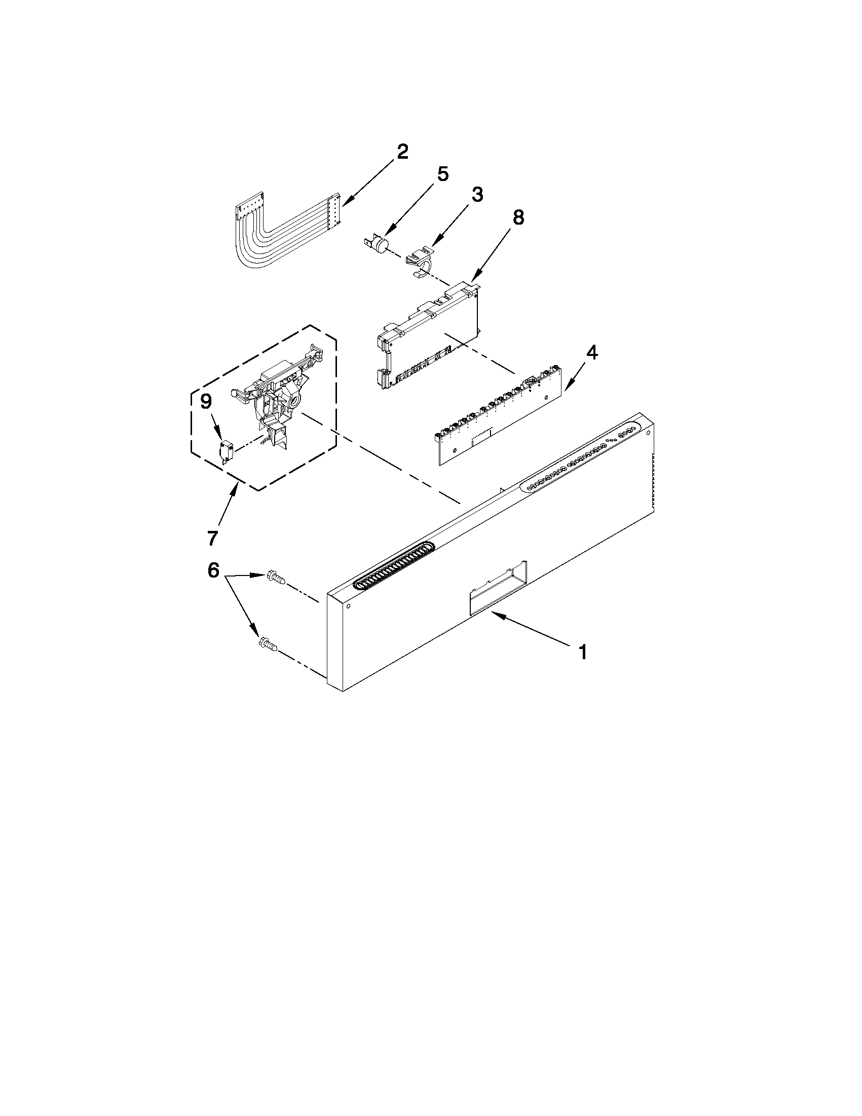 CONTROL PANEL AND LATCH PARTS