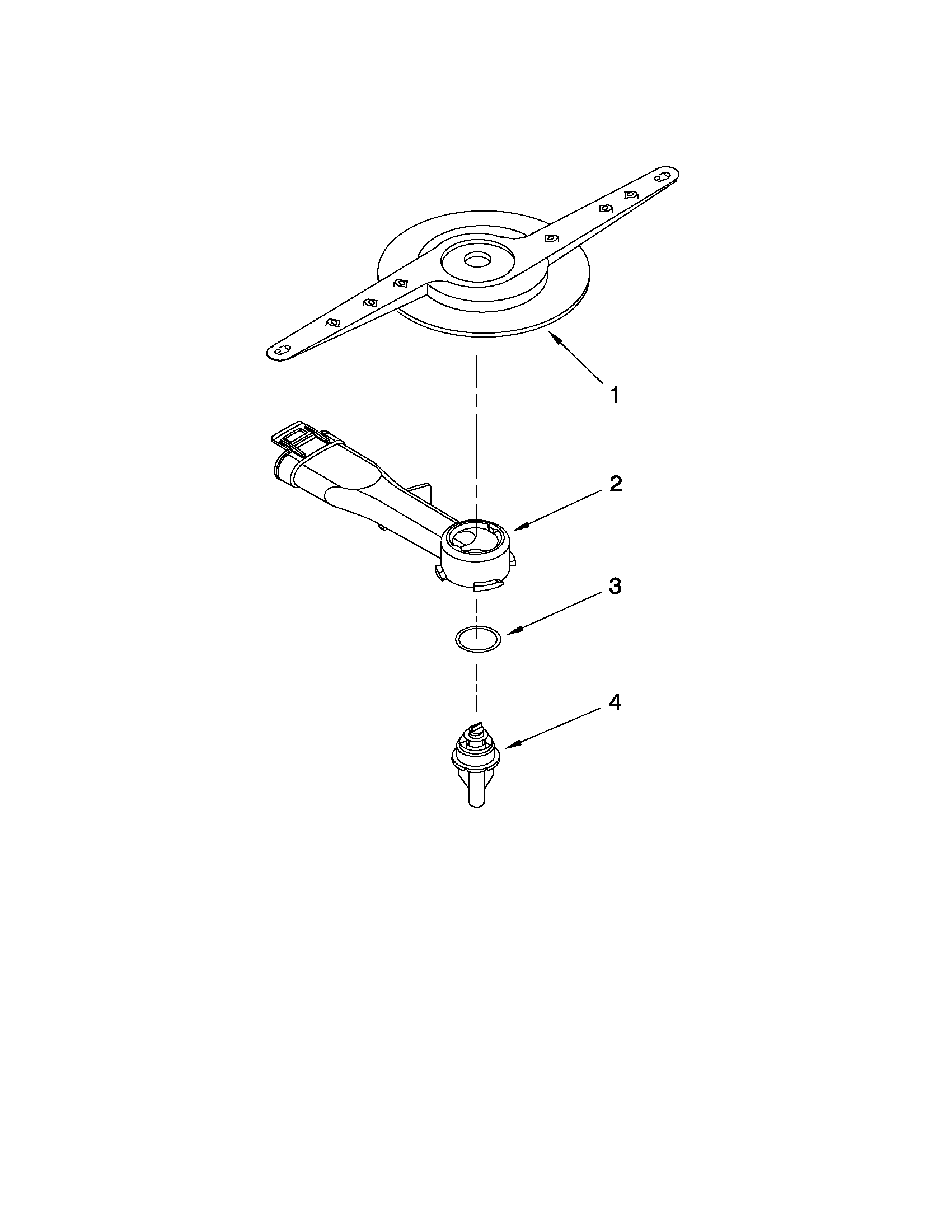 LOWER WASHARM AND STRAINER PARTS