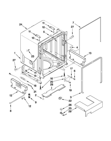 Tub and frame parts