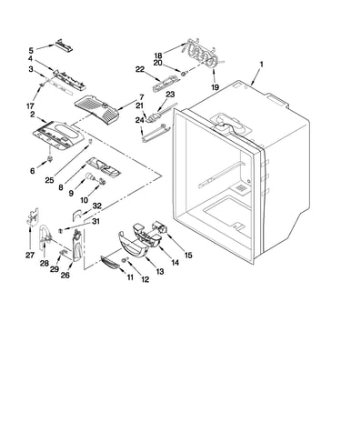 Refrigerator liner parts