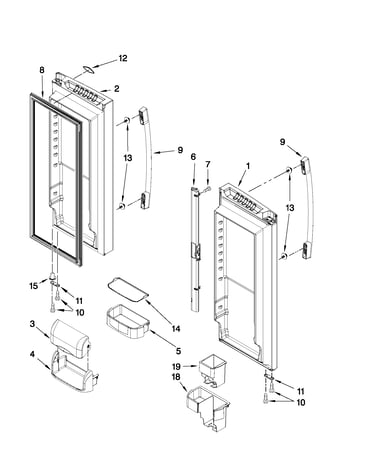 Refrigerator door parts