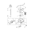 KitchenAid KUDL15FXWH3 pump, washarm and motor parts diagram