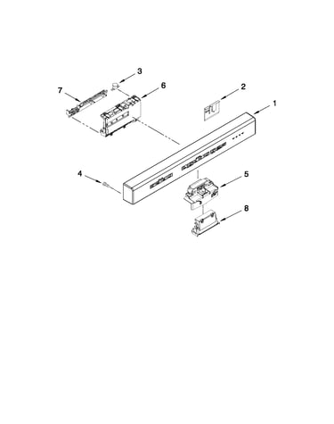 Control panel and latch parts