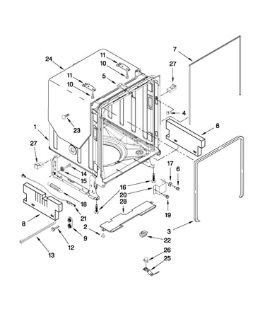 Tub and frame parts