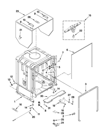 Tub and frame parts