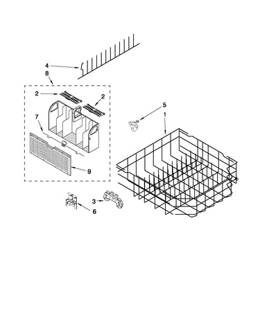 Lower rack parts