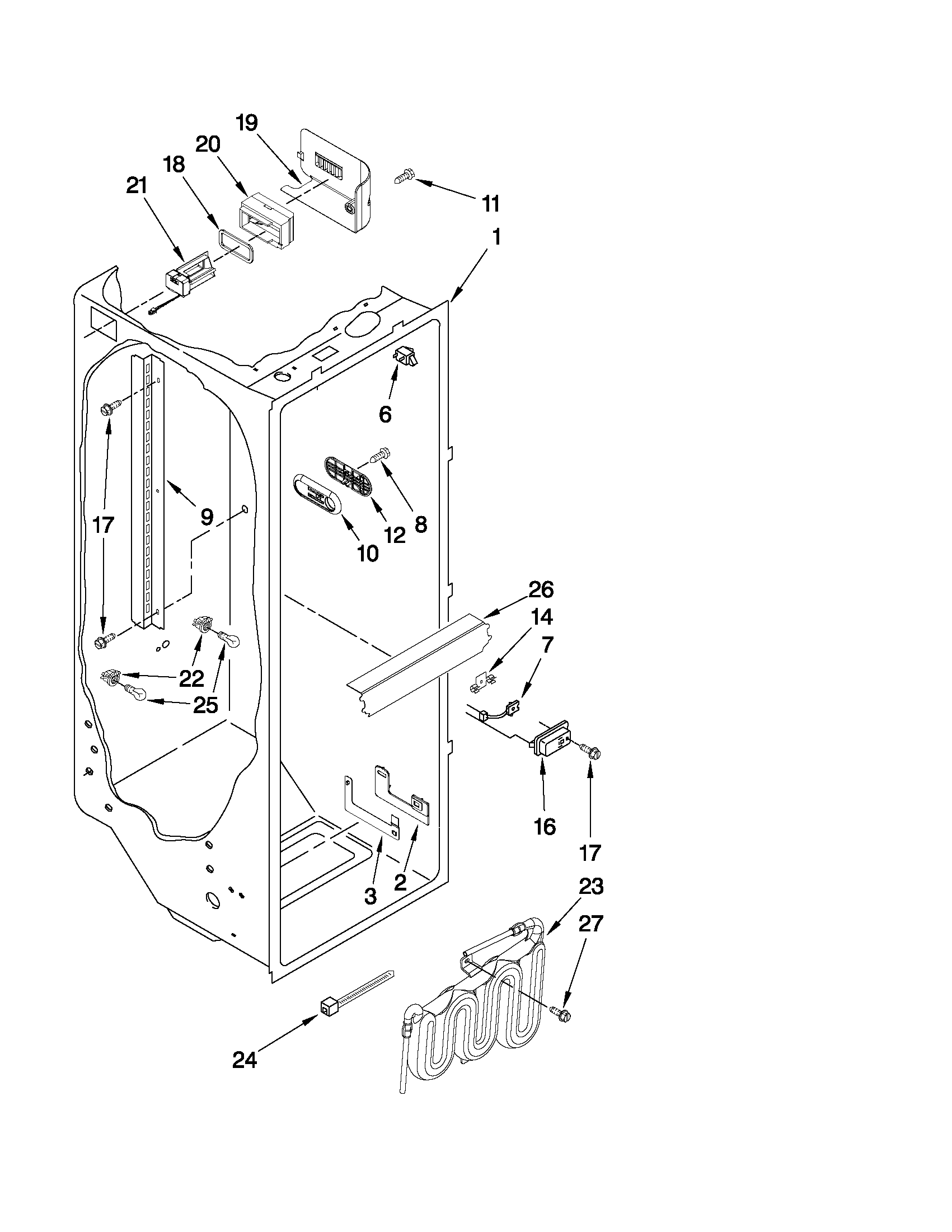 Refrigerator liner parts