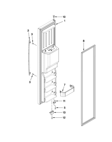 Freezer door parts