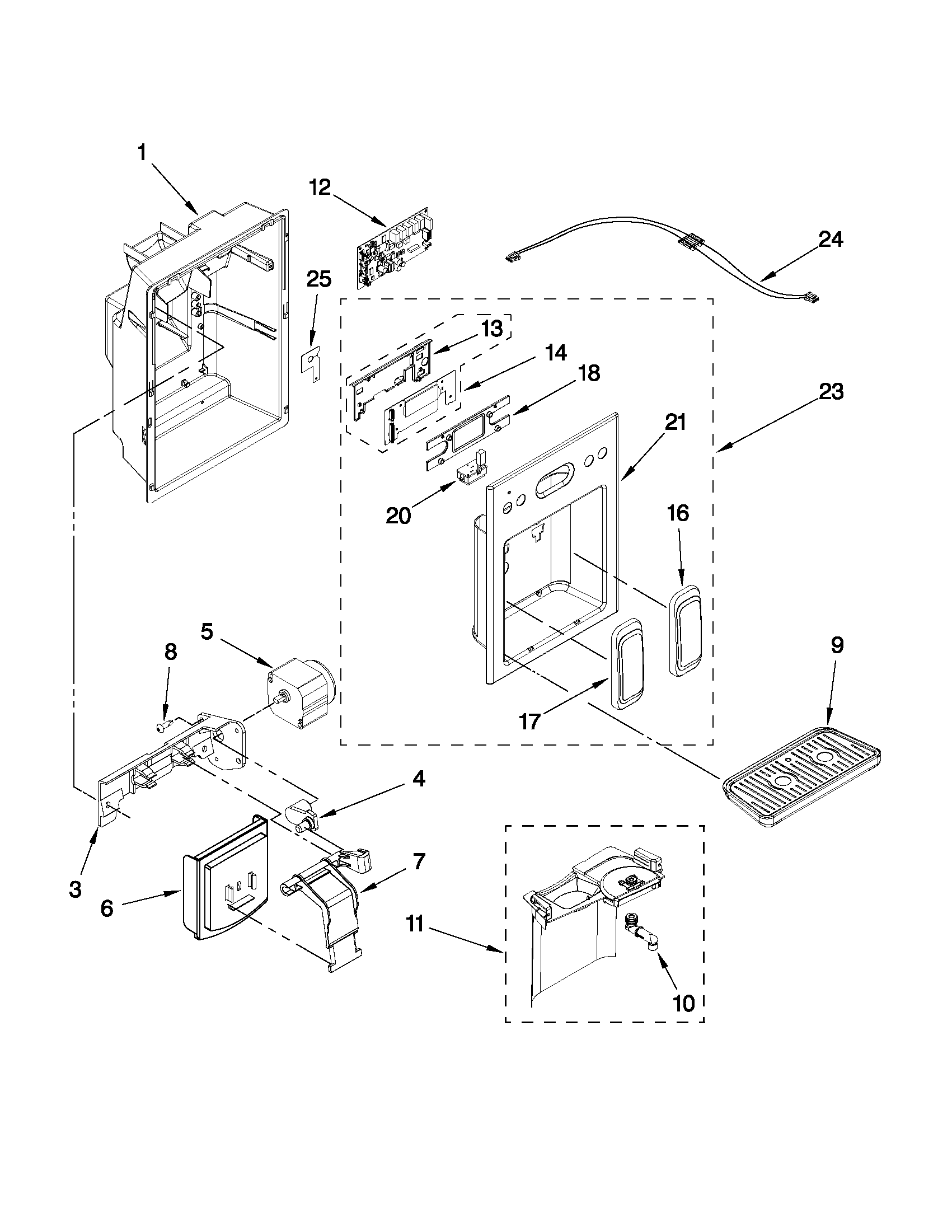 DISPENSER FRONT PARTS