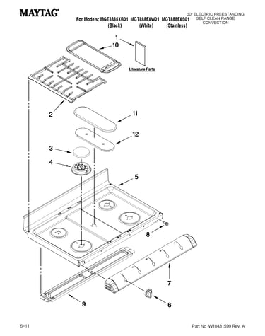 Cooktop parts