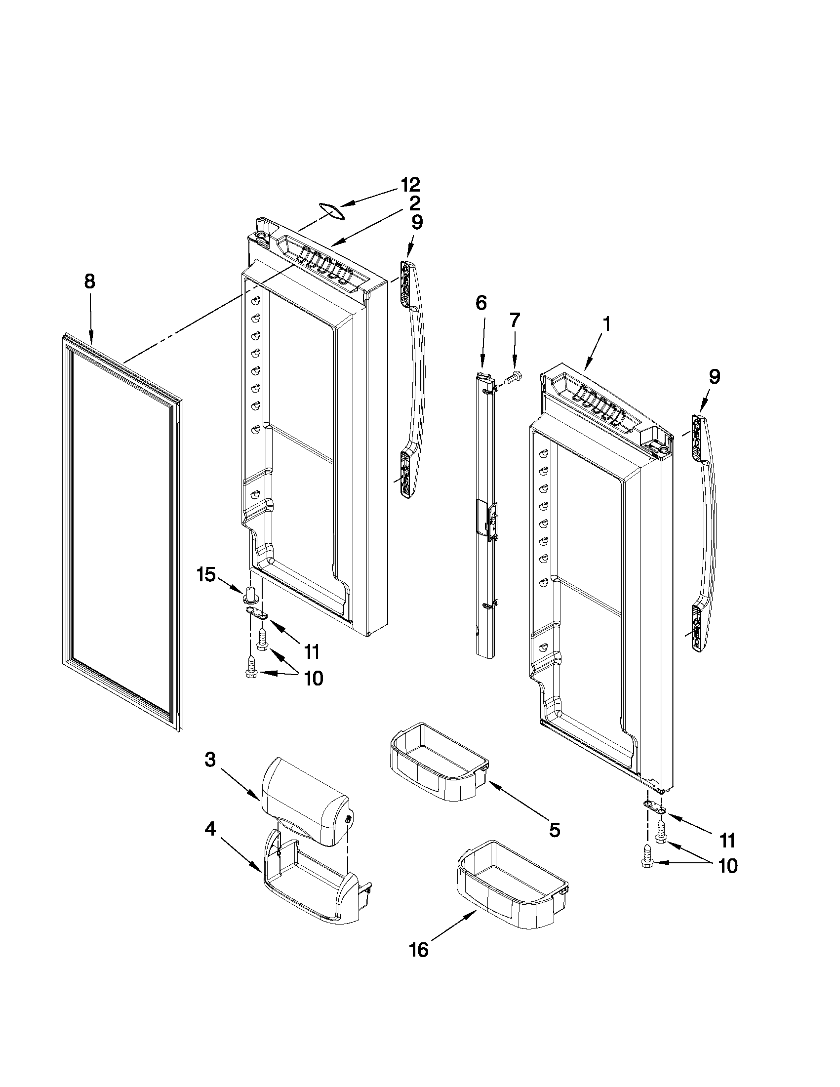 REFRIGERATOR DOOR PARTS