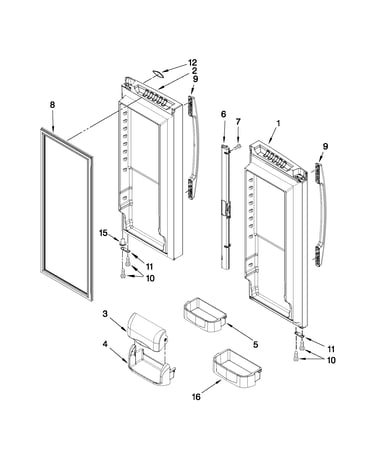 Refrigerator door parts