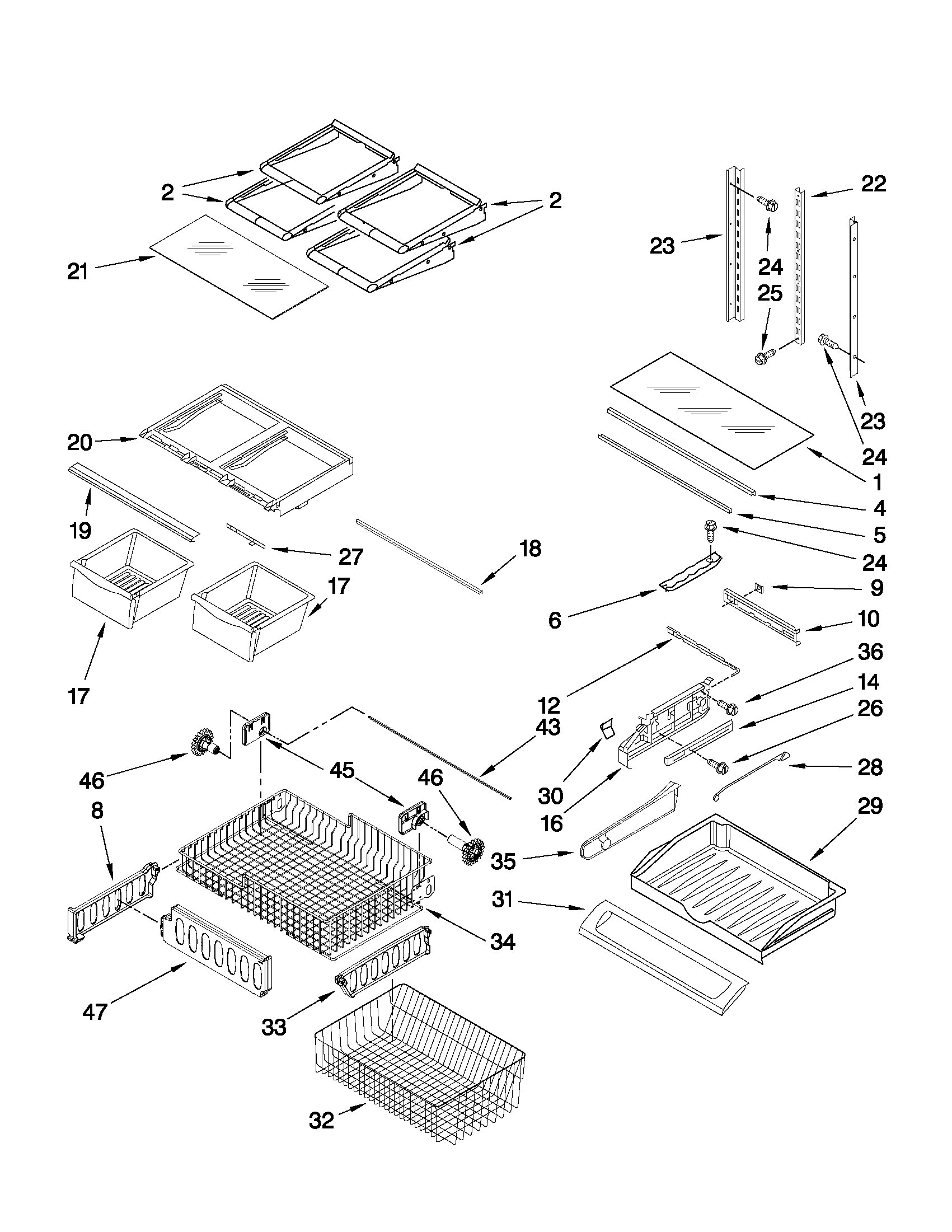Shelf parts