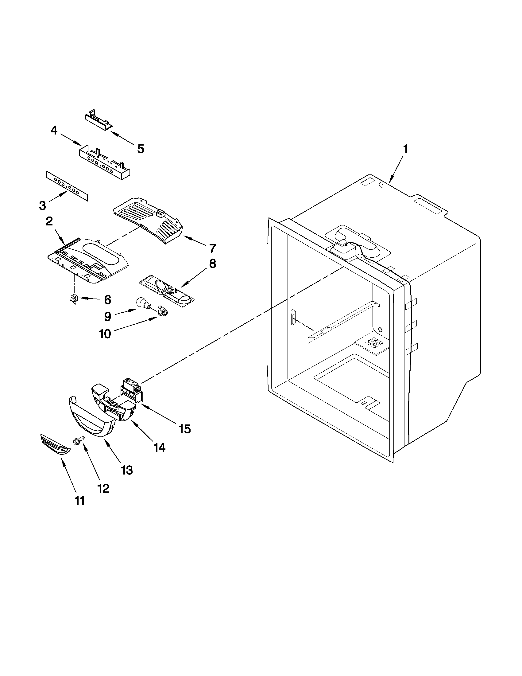 Refrigerator liner parts