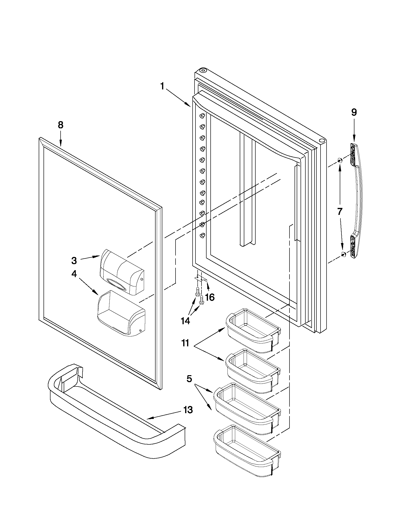 Refrigerator door parts