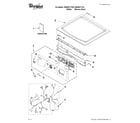 Whirlpool WED9371YL0 top and console parts diagram