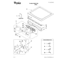 Whirlpool WGD9151YW0 top and console parts diagram