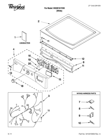 Top and console parts