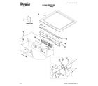 Whirlpool WED9151YW0 top and console parts diagram