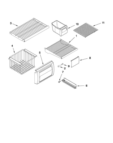 Freezer shelf parts
