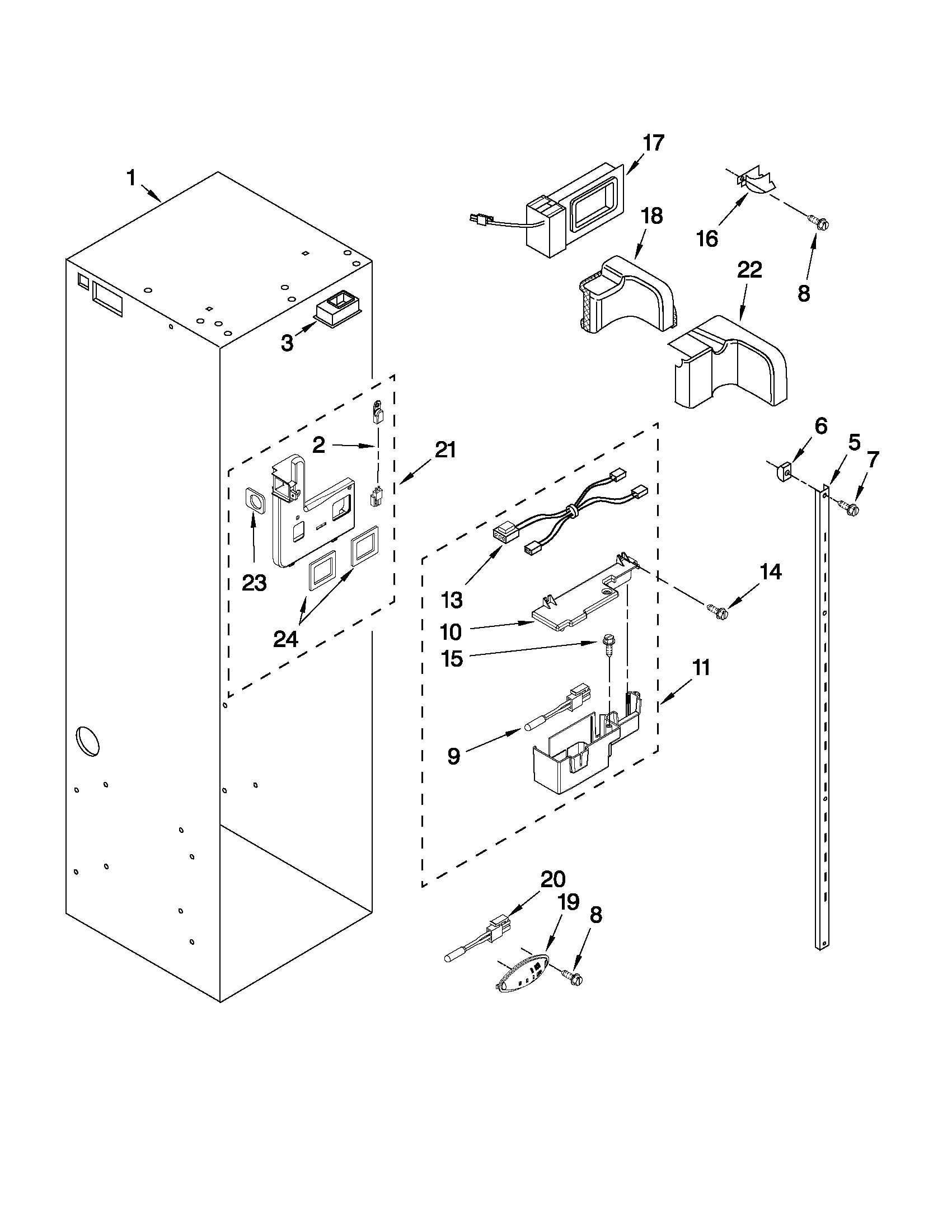 Refrigerator liner parts
