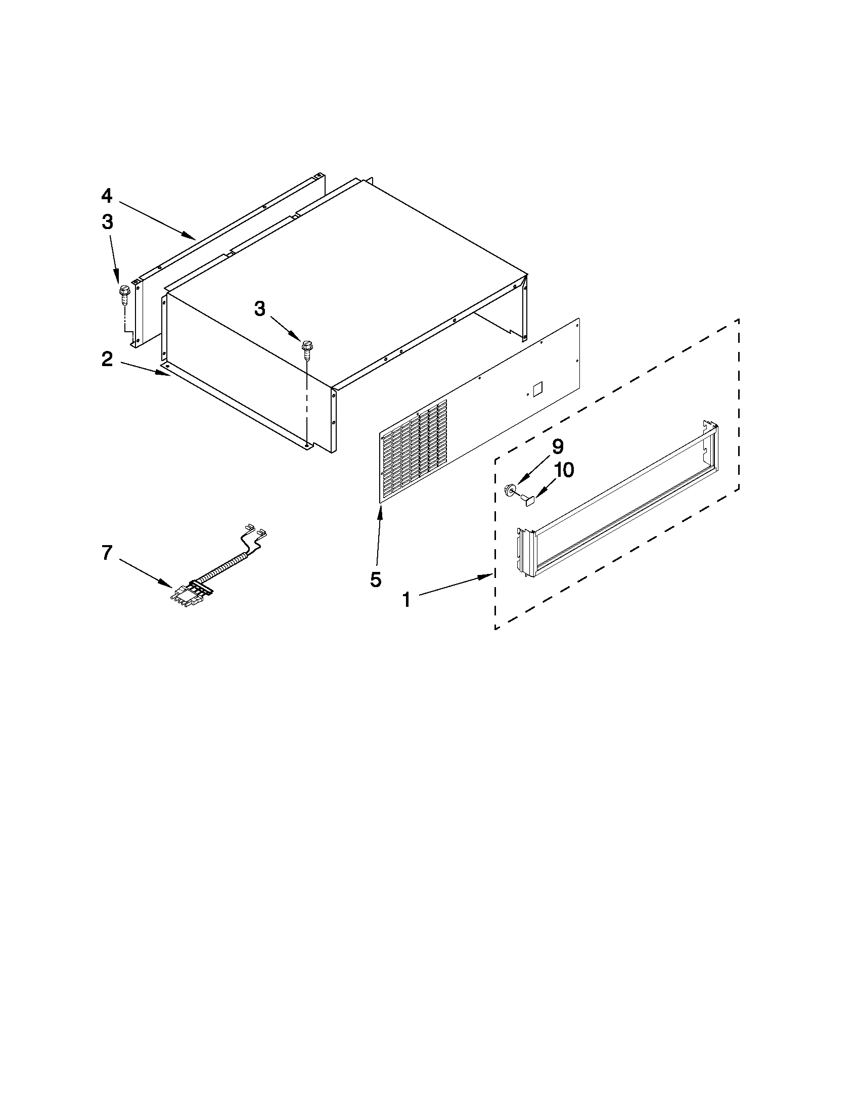 Top grille and unit cover parts
