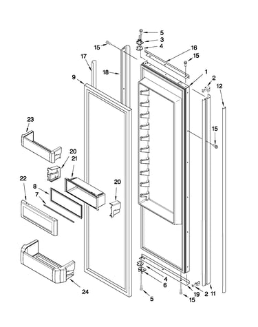 Refrigerator door parts