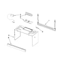 Cabinet and installation parts