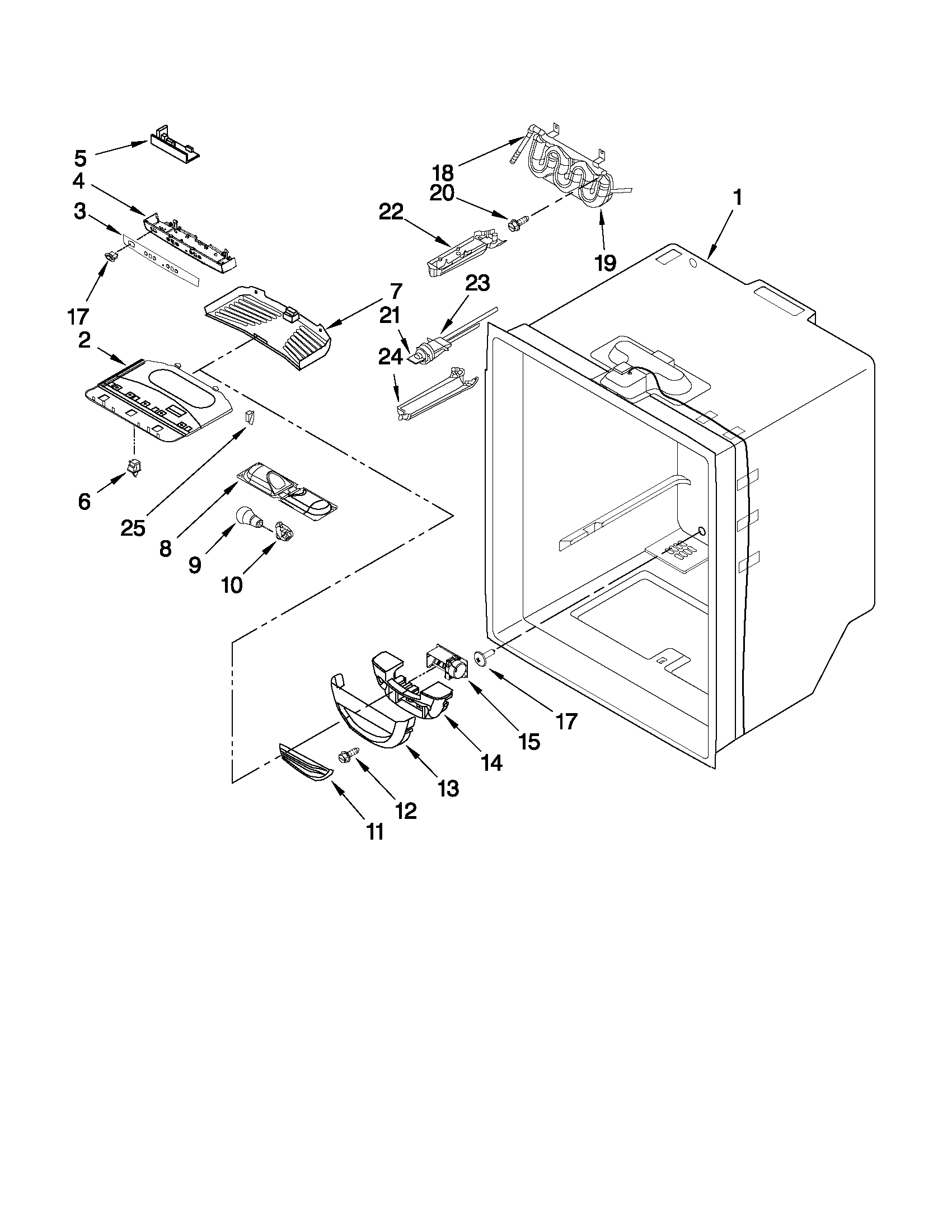 REFRIGERATOR LINER PARTS