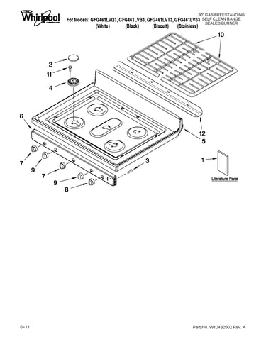 Cooktop parts