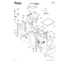 Whirlpool WFW9050XW02 top and cabinet parts diagram