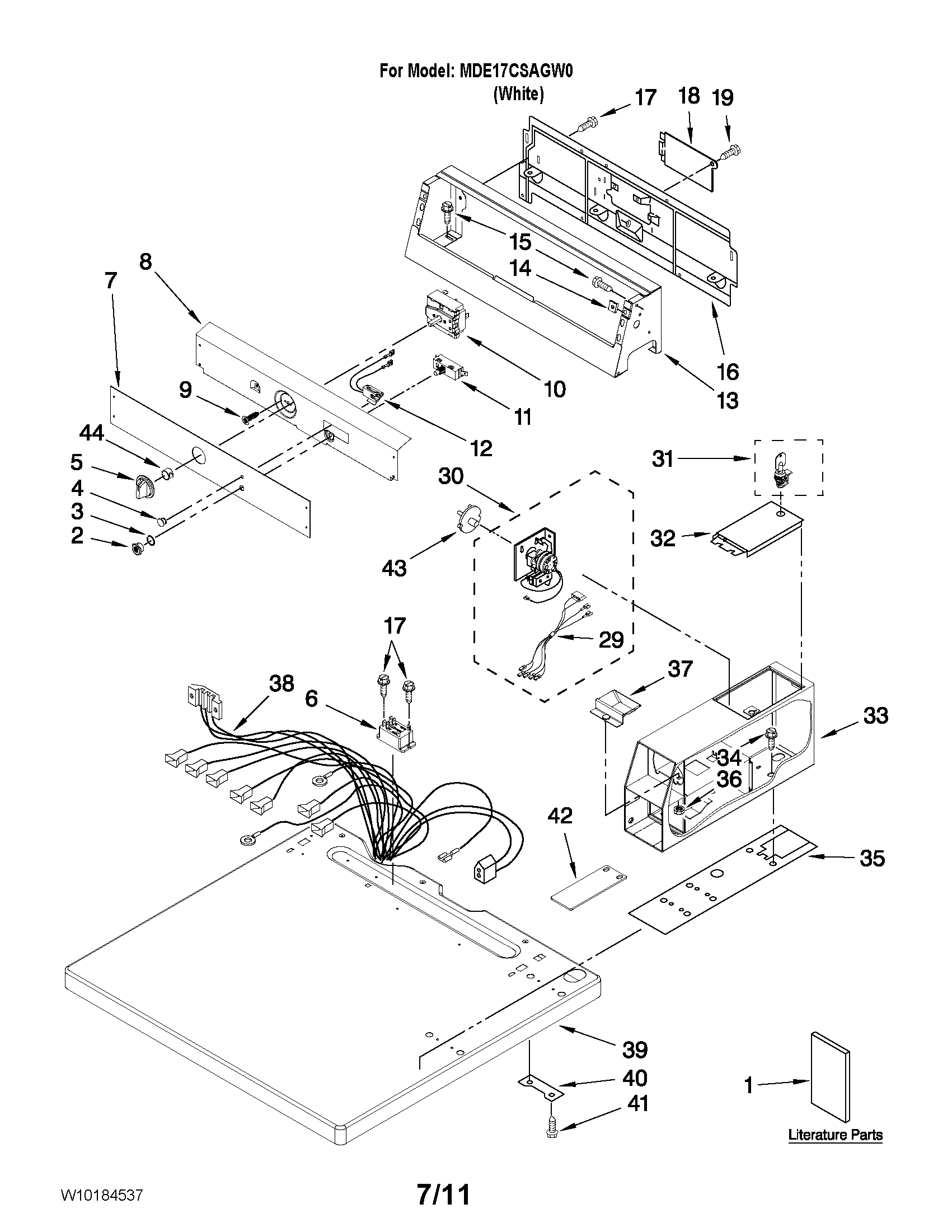 Top and console parts