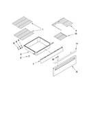 Drawer and rack parts