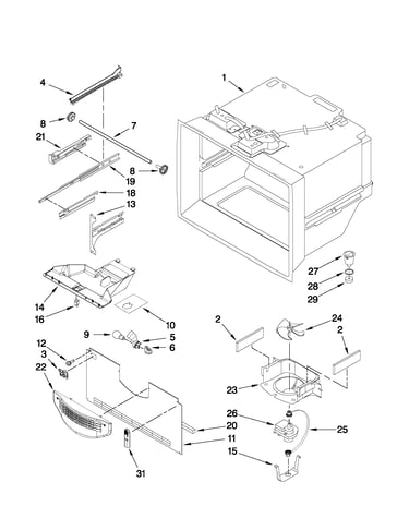 Freezer liner parts