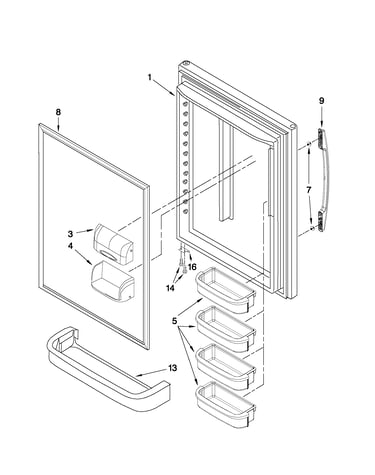 Refrigerator door parts