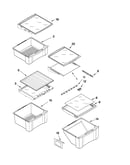 Refrigerator shelf parts