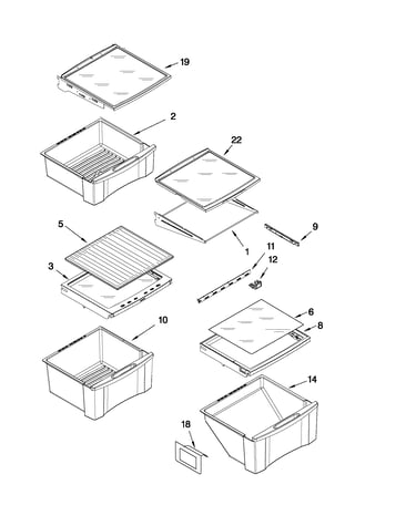 Refrigerator shelf parts