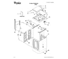 Whirlpool WTW5640XW2 top and cabinet parts diagram