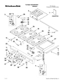 Cooktop, burner and grate parts