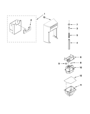 Motor and ice container parts