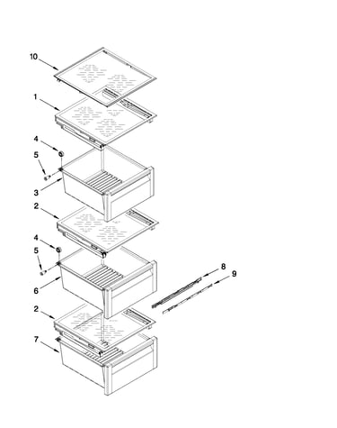 Refrigerator shelf parts