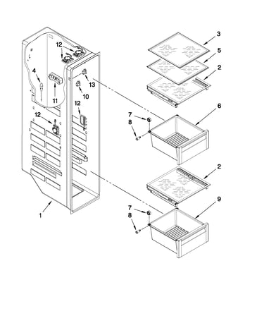Freezer liner parts