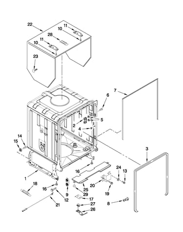 Tub and frame parts