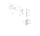 Whirlpool WSF26C2EXY02 motor and ice container parts diagram