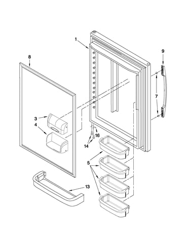 Refrigerator door parts