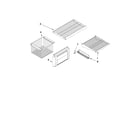 KitchenAid KSSS48QTB04 freezer shelf parts diagram